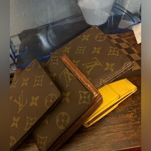 LARGE LOT LOUIS VUITTON AUTHENTIC PROJECT WALLETS GOOD-FAIR CONDITION